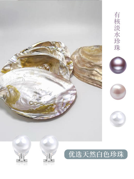 【天猫同款】18k金最高等级爱迪生雪华珠耳夹 classic 商品图1