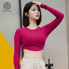 跃牌【周游世界系列】瑜伽服女螺纹短款瑜伽长袖修身运动上衣 TP0795 商品缩略图6