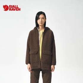 北极狐 女士连帽羊羔绒外套 2024秋冬保暖中长款夹克04232250