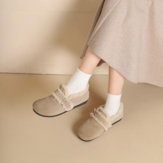 westory2024年秋冬新款优雅风平跟百搭短靴毛毛靴S24DM84871 商品图2