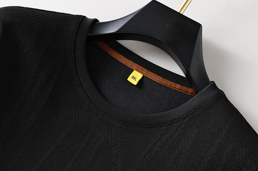 【新款DG】大依优型大码长袖卫衣圆领加肥加大肥佬休闲宽松透气上衣打底T恤 商品图3