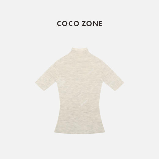 COCO ZONE 秋季设计感短袖立领针织衫百搭上衣CC2C2261 商品图0