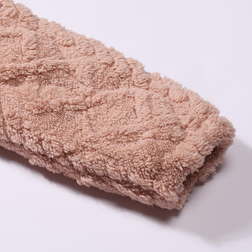 都市丽人睡衣夹棉系列长袖家居服长毛绒提花夹棉加加厚女士夹棉套装LHT1U1 商品图6