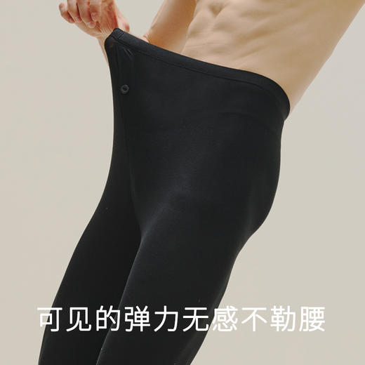 男士秋裤纯棉薄款秋冬打底内穿紧身保暖全棉修身毛裤衬裤单件秋冬新款保暖裤 商品图1