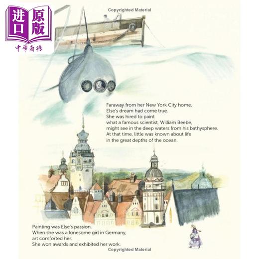 【中商原版】描绘深海奇观的埃尔斯 Else B. in the Sea 英文原版 儿童绘本 图画传记 人物故事书 精装精品绘本 进口童书 5岁+ 商品图1