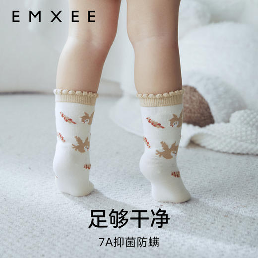 【母婴服配】嫚熙婴儿袜子春秋款新生儿松口无骨袜女秋冬可爱卡通宝宝中筒袜 商品图6