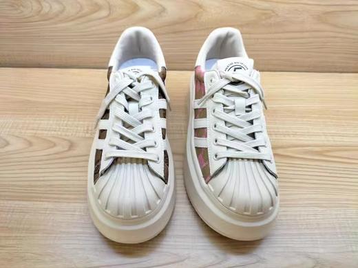 秋季豪行23310315真皮网布休闲鞋时尚平底女单鞋  小半码 商品图3