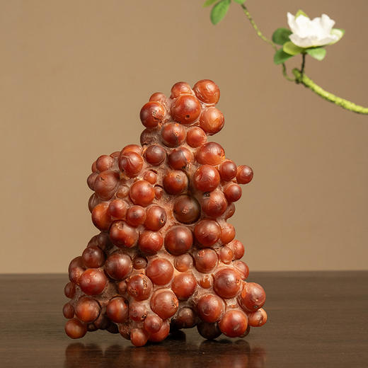 清 玛瑙满架葡萄摆件 商品图0
