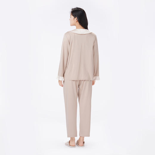 都市丽人睡衣好睡好眠长袖家居服RC50/50双面薄女士棉质套装LHT1T6 商品图3