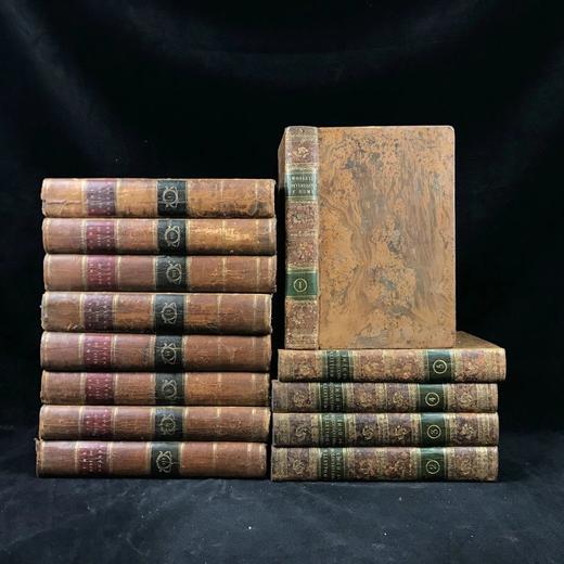 1796-1807年 大卫·休谟与斯摩莱特《英国史》（全13卷） 2版画肖像插图 全真皮精装大32开 商品图0