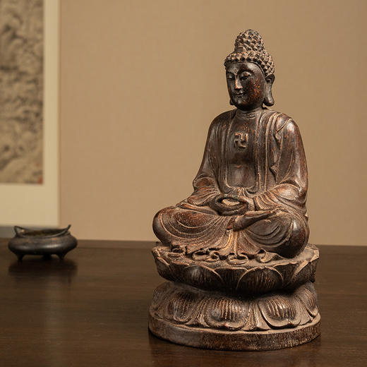 清 竹雕释迦摩尼佛像 商品图1