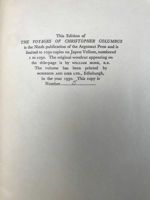 限量版毛边本！1930年 哥伦布航海记 5幅地图 布面精装16开 商品图3