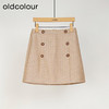 oldcolour春秋款半身裙高腰显瘦小个子减龄格子短裙女DM33061129 商品缩略图0