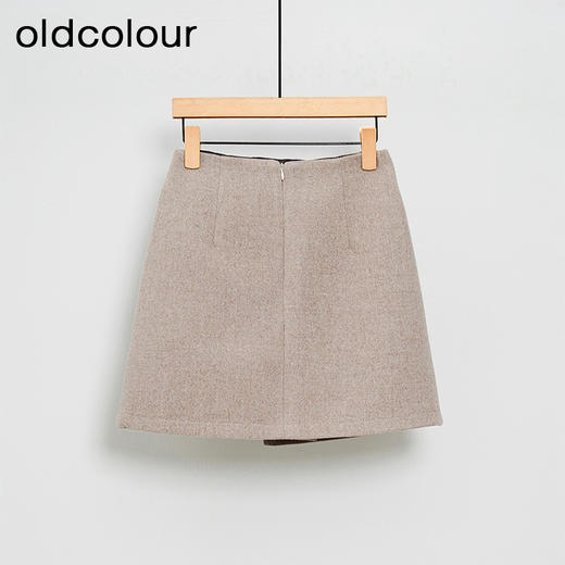 oldcolour半身裙简约时尚高腰显瘦A字百褶短裙女DL43061416 商品图1
