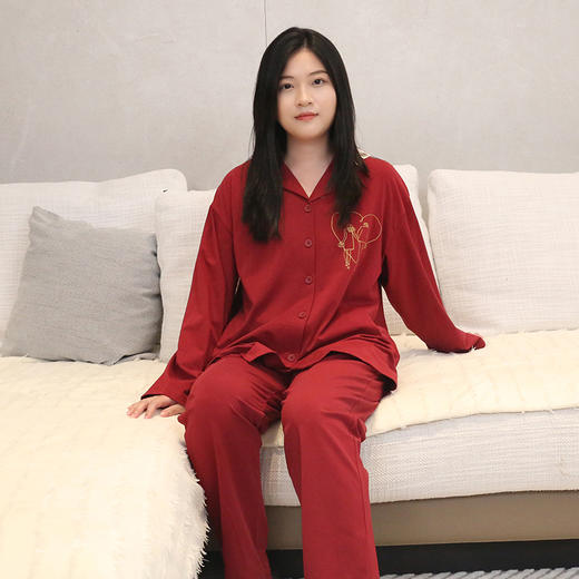 【88元1套】秋冬男女款长袖长裤开衫家居套装-2243213、2243214 商品图2