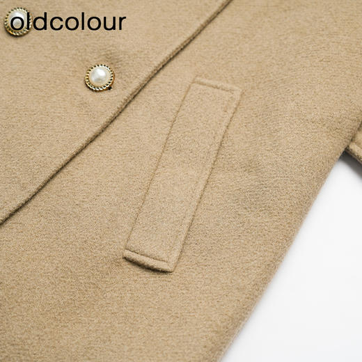 oldcolour冬款设计感时尚气质宽松保暖长款外套女DM46043082 商品图3
