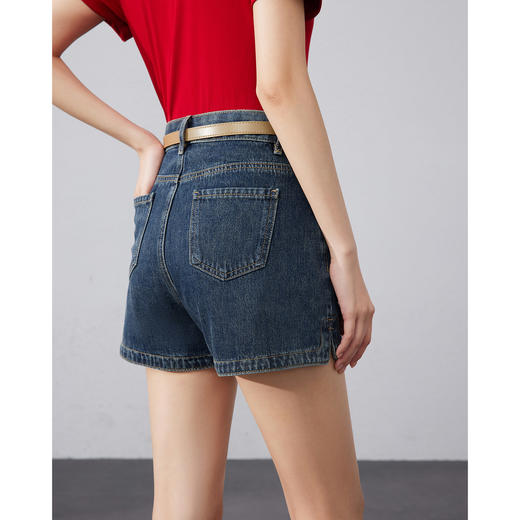 IEF/爱依服女装夏季韩版时尚简约设计时尚百搭牛仔短裤N0244- 商品图4
