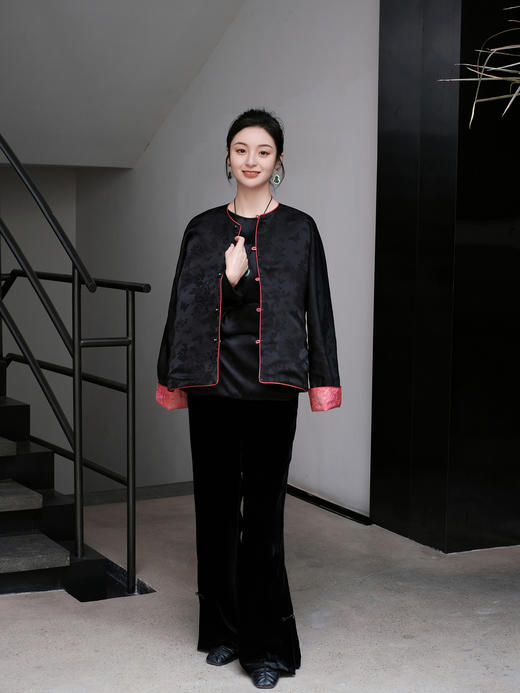 盛唐牡丹| 宋锦八达晕纹对襟外套 商品图10