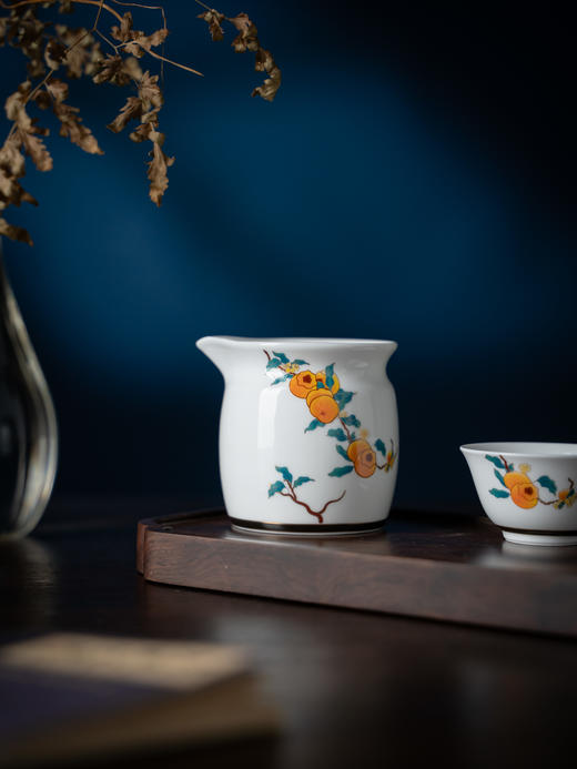 富玉 | 景德镇玲珑瓷组合功夫茶具 柿柿如意10头茶具 商品图5