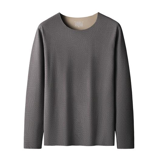 【德绒保暖】【新款DSF】大依优型大码男装条纹德绒保暖上衣内衣弹力加绒舒适保暖秋衣 商品图5