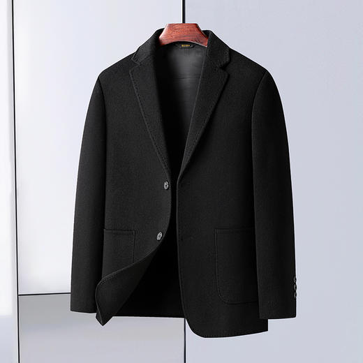【100%绵羊毛】【新款DAB】大依优型品质绵羊毛双面呢大衣西服外套商务夹克男宽松加肥加大码上衣胖子正装休闲 商品图1