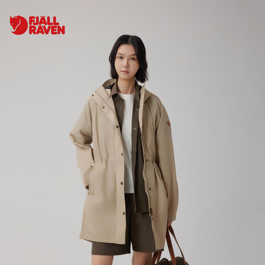 Fjallraven/北极狐 户外连帽风衣外套 女士中长款防风夹克 87029 商品图0