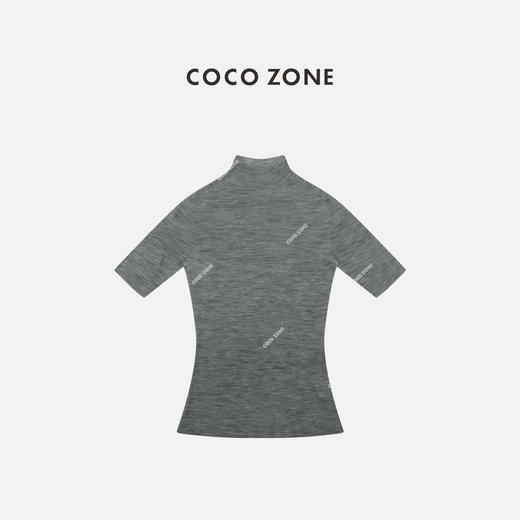 COCO ZONE 秋季设计感短袖立领针织衫百搭上衣CC2C2261 商品图1