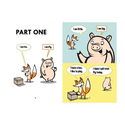 企鹅桥梁小读本 A Pig a Fox 猪和狐狸的故事3册套装 英文原版 进口图书 儿童绘本 故事图画书 独立阅读入门 Jonathan Fenske 商品图3