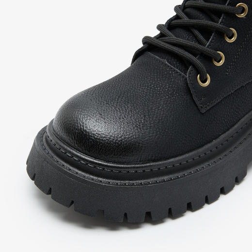 西遇工装马丁靴女2025新款秋冬复古英伦风短筒靴子增高厚底大黄靴D3747709 商品图5