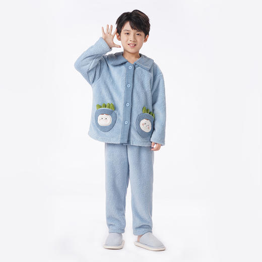 都市丽人眯雅佳睡衣超值精选长袖长毛绒厚童装法兰绒长袖长裤JHT1A8 商品图5