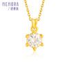【积分抵值】黄色18k金经典闪耀吊坠 镶嵌莫桑石挂坠女士礼物MEMORA诗普琳KPE04301（线上专供）一口价 商品缩略图4