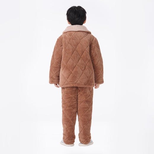 都市丽人眯雅佳睡衣夹棉系列长袖长毛绒夹棉加厚童装中夹棉套装JHT1A9 商品图3