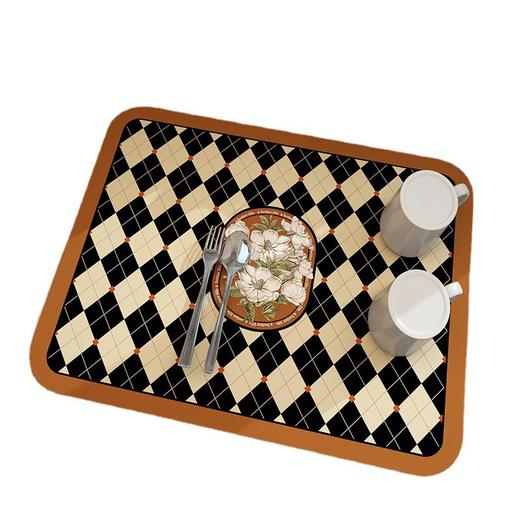 「数种款式！高颜值」简约现代吸水垫 居家日用软硅藻泥桌面防滑餐具干燥免洗桌垫厨房用品台面沥水垫 商品图3