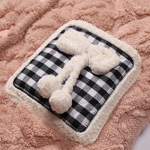 都市丽人睡衣夹棉系列长袖家居服长毛绒提花夹棉加加厚女士夹棉套装LHT1U1 商品图5