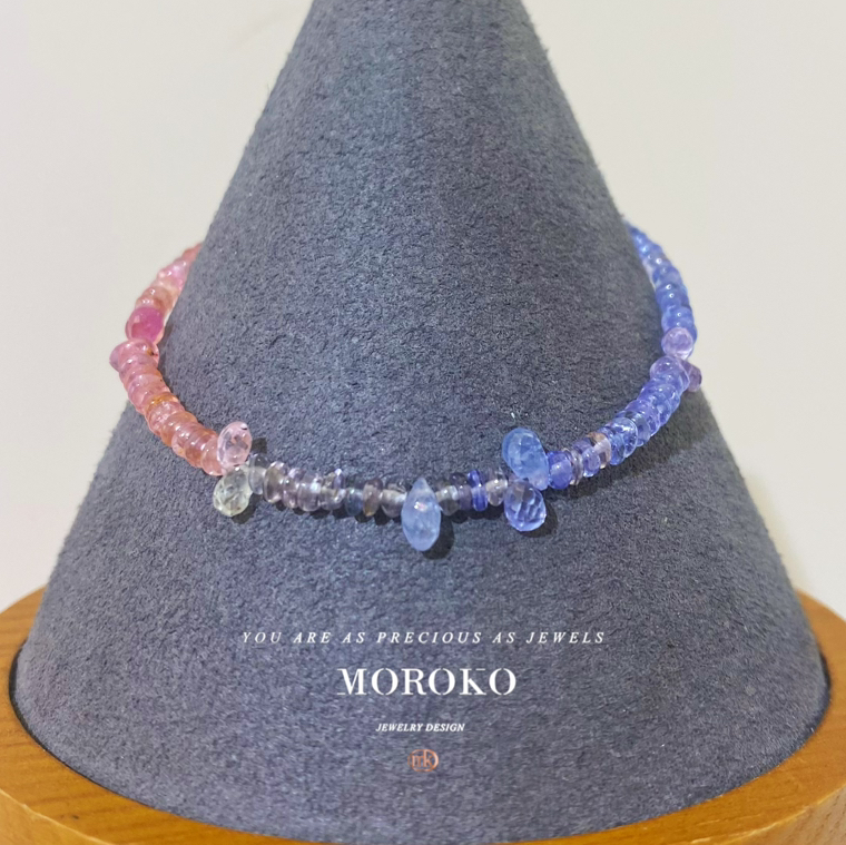 大水滴 · 手链 | 尖晶×蓝宝石×坦桑