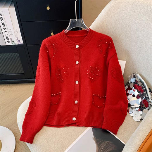 【积分换购】桃心订珠针织外套 3521010019 商品图13