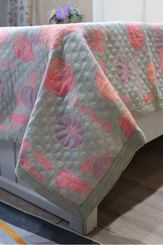 😉【良心推荐】🌸#玛万生活色织文化提花床盖🌟🌟🌟——百分百全棉，🌈舒适呵护每一刻 😏三层纱上下两层100%全棉面料，😍透气性强，🙌吸湿性好 商品图5