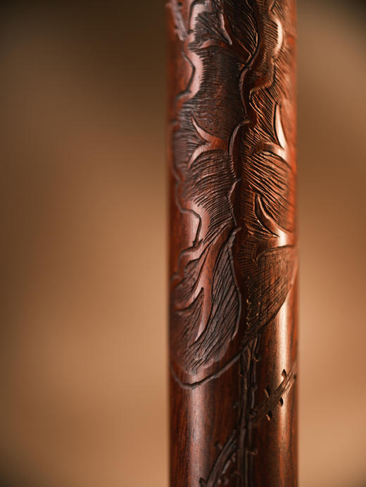 小叶紫檀雕刻莲花 好事连连香筒【器悟雅玩】 商品图1