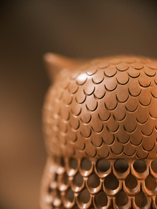 老山檀猫头鹰 精工整雕摆件 高端【器悟雅玩】 商品图4