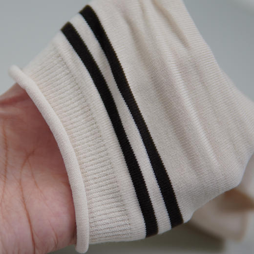 女【2双装 6双6折】丨女士秋冬中筒袜堆堆袜中长筒棉袜双条纹袜子女袜【2422206】 商品图3