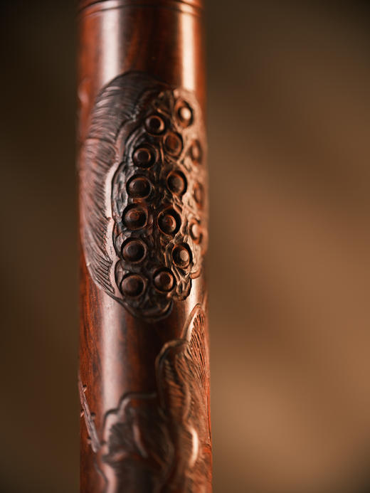 小叶紫檀雕刻莲花 好事连连香筒【器悟雅玩】 商品图0