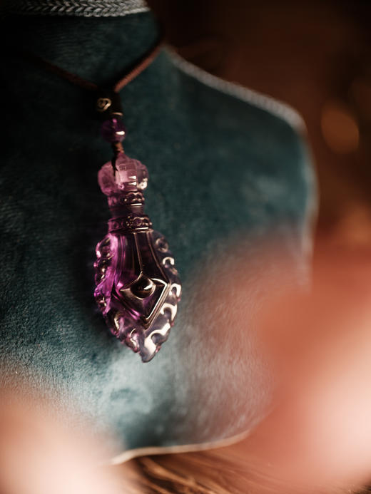 文殊智慧剑（紫）吊坠【器悟雅玩】 商品图1