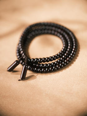 小叶紫檀素串 108颗 鼓珠 珠径0.8【器悟雅玩】