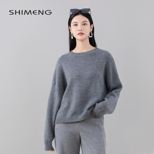 SNE8BD178诗梦女装烫钻圆领针织衫 商品图0