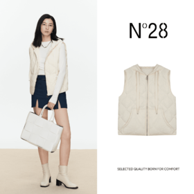N°28【大衣伴侣】秋冬款保暖舒适云感坎肩羽绒马甲（连帽款）8A51Y302
