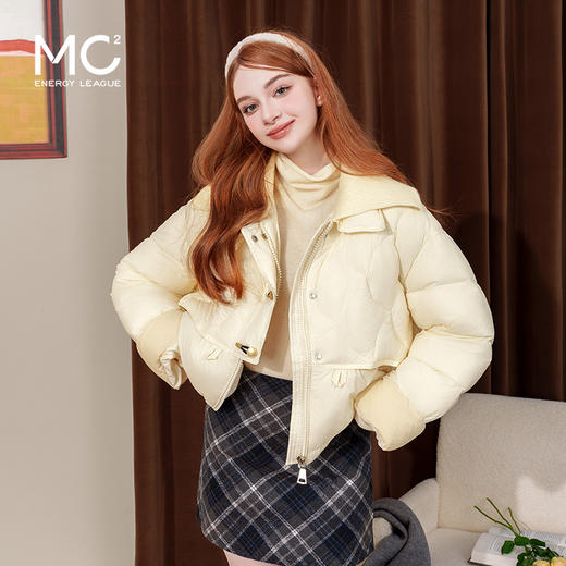 设计感拼接毛织小短款羽绒-2051Y4242547 商品图1