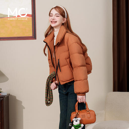 立领拉链设计短款羽绒服-8307Y4242548 商品图1