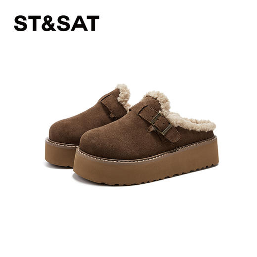 星期六加绒保暖一脚蹬厚底勃肯鞋SSC411DE4T 商品图9