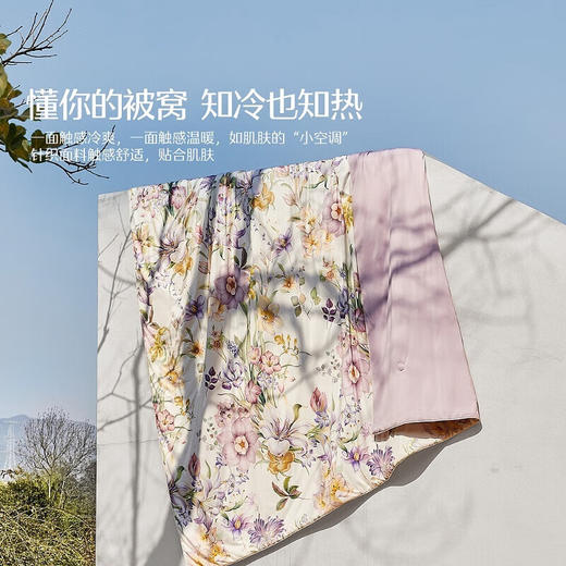 水星家纺空调被夏季夏凉被子雪糕被薄被子可机洗夏被 朝颜花恋【凉暖双感】 200cm230cm 商品图2