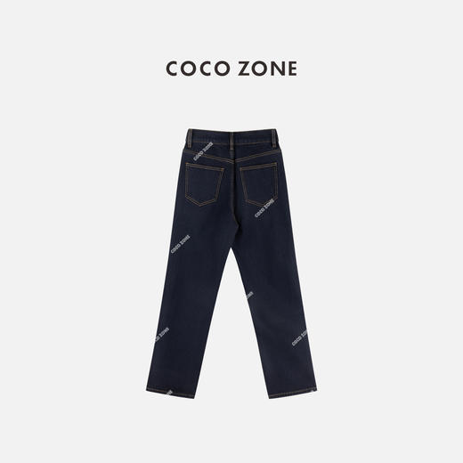 COCO ZONE 复古水洗百搭女牛仔裤简约休闲直筒裤CC1C1999 商品图1